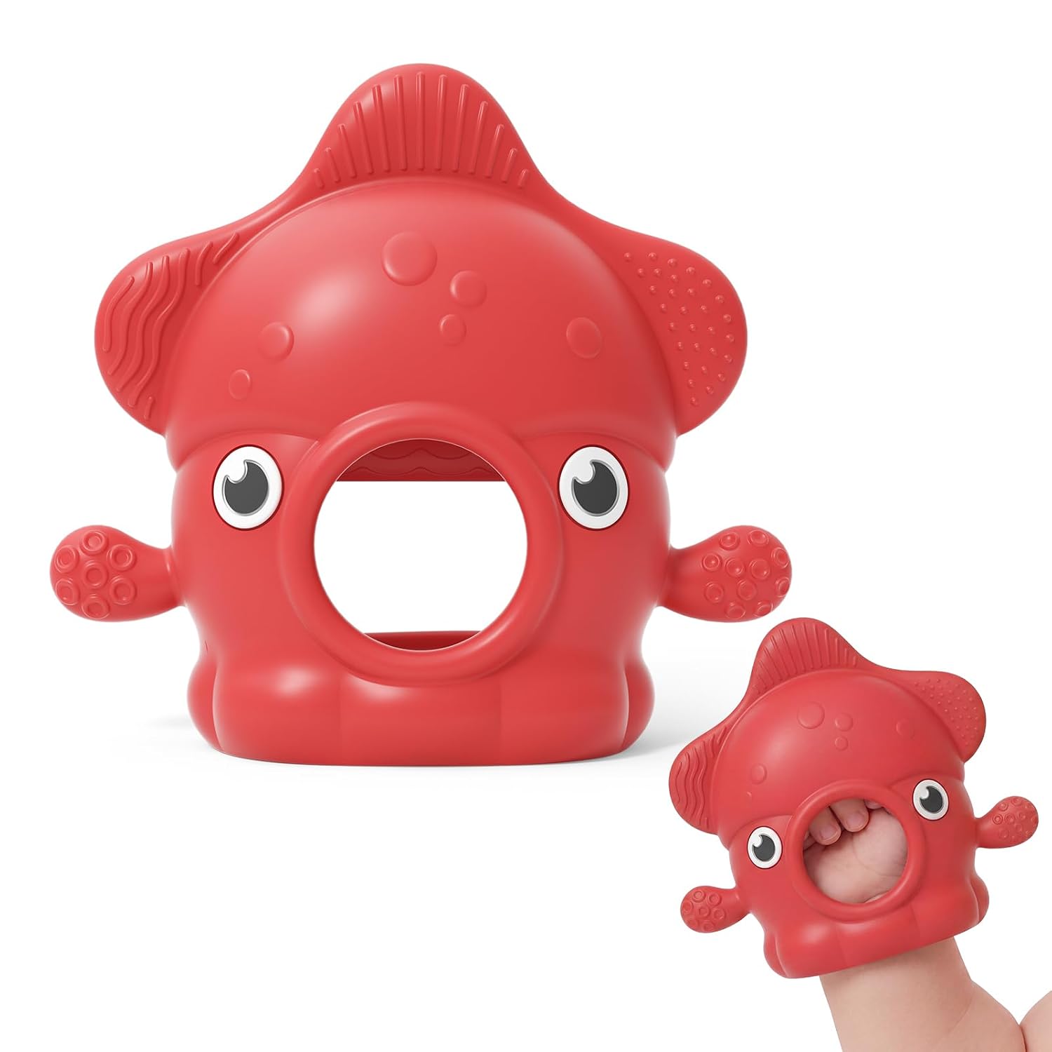 Momcozy Teething Toys, Food Grade Silicone Baby Teether，Teething Mitten