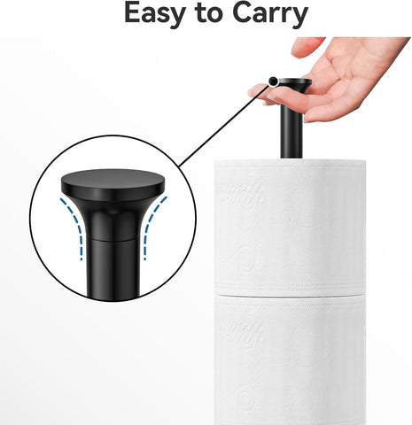 Toilet Paper Holder Stand (with Reserve Function), Free-Standing Storage