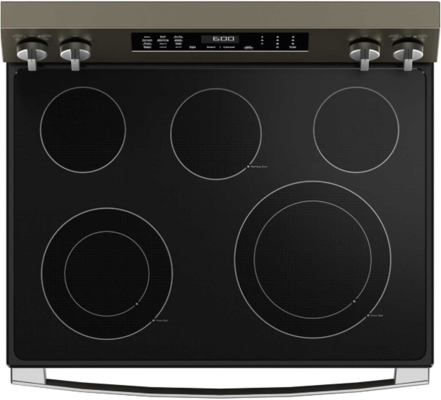 GE GRF600AVES 5.3 Cu. Ft. Freestanding Electric Convection Range with Steam Cleaning and EasyWash Tray - Slate