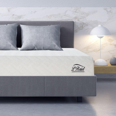 L’Baiet 8 Inch Gel Memory Foam Mattress, Twin Size - Bed in a Box - Medium Firm - Breathable Cooling-Gel Comfort Technology - Pressure Relief Comfy Support Soft Fabric Cover - CertiPUR-US Certified
