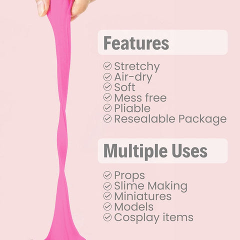 BOHS Foam Clay, Pink Air Dry Modeling Clay, 1.1 lb