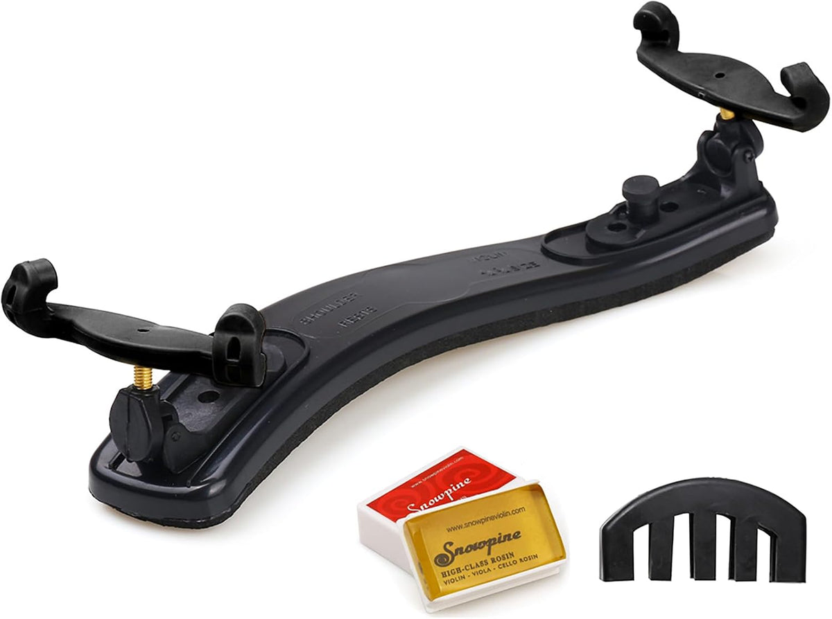 NANYI 1/2 Violin Shoulder Rest for Kids, Adjustable, with rosin & mute -Set