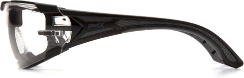 Pyramex Endeavor Plus Safety Glass Black/Gray Frame With Foam Padding Clear H2MAX Anti-fog Lens