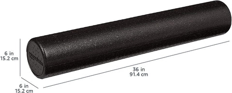Amazon Basics High-Density Foam Roller for Exercise, Stretching and Muscle Recovery, 36 Inches, Black