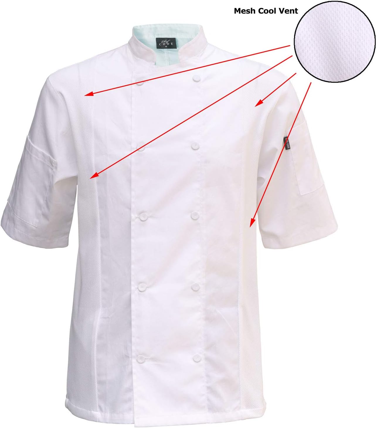 Chef Code Cool Breeze Side Vent Chef Coat