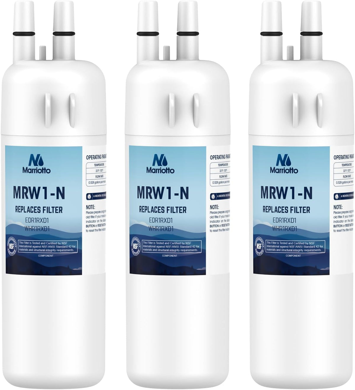 MARRIOTTO EDR1RXD1 Water Filter Compatible with Filter 1,3 Pack
