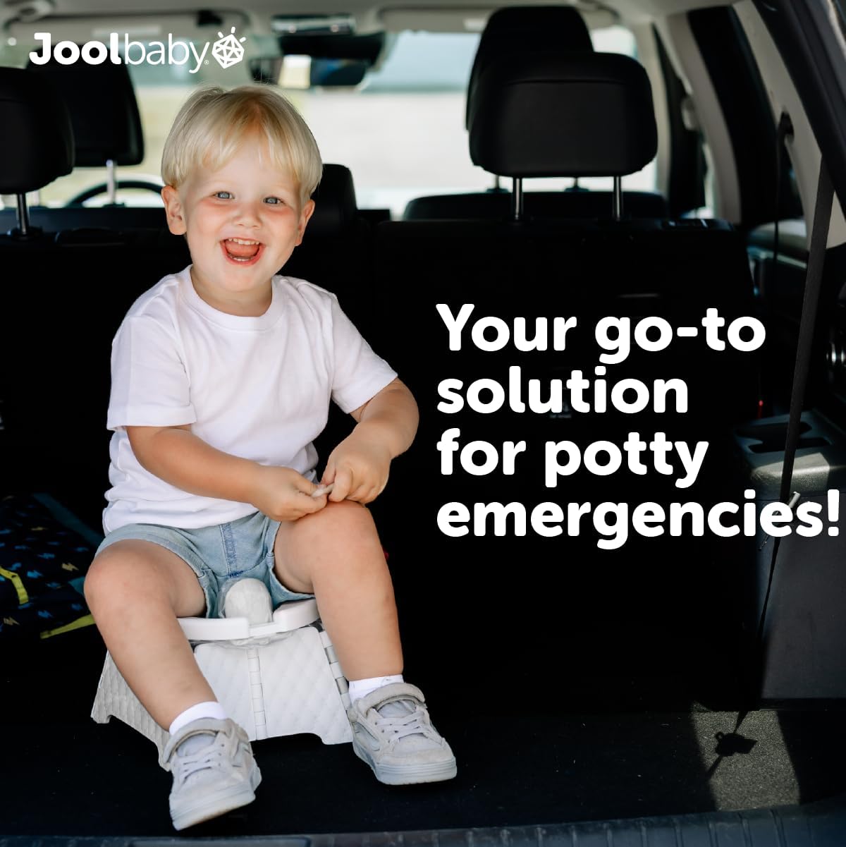 Jool Baby Portable Potty Training Chair with Travel Bag and 30 Liners, Foldable, Indoor/Outdoor Use, Camping (Gray)
