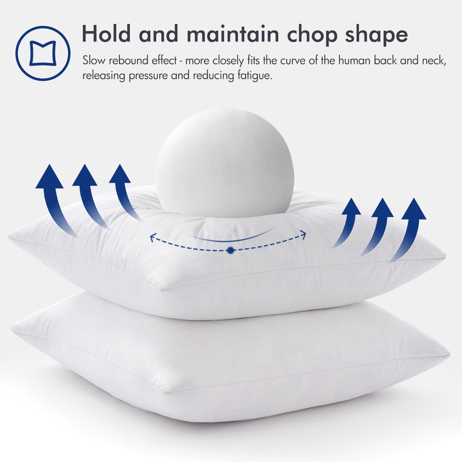 MIULEE Feather Euro Pillow Insert 26x26, Throw Pillow with Cotton Cover