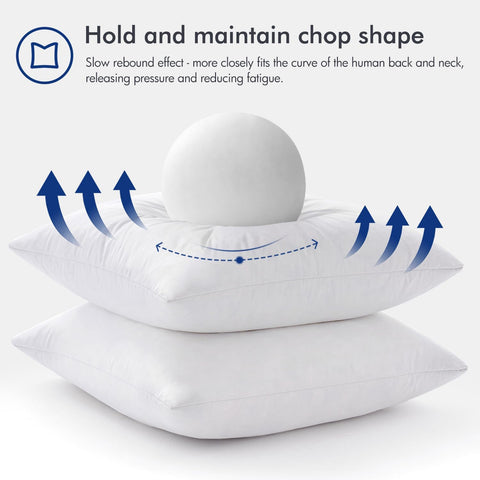 MIULEE Feather Euro Pillow Insert 26x26, Throw Pillow with Cotton Cover