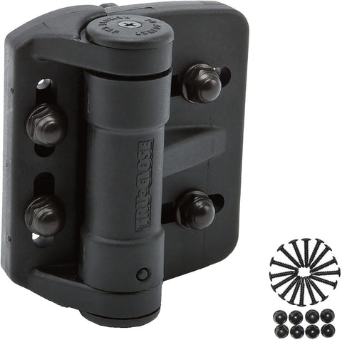 D&D TCAMA1 TruClose Mult-Adjust Gate Hinge Square Gates, Black, 2 pcs