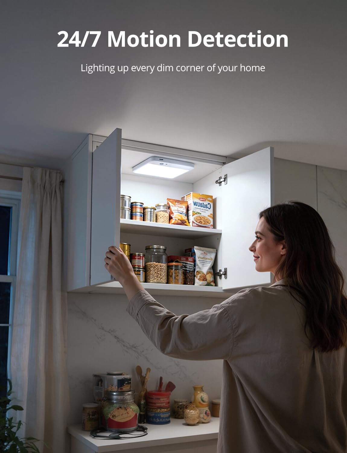 Bojim Magnetic Rechargeable Battery Operated Motion Sensor Ceiling Light