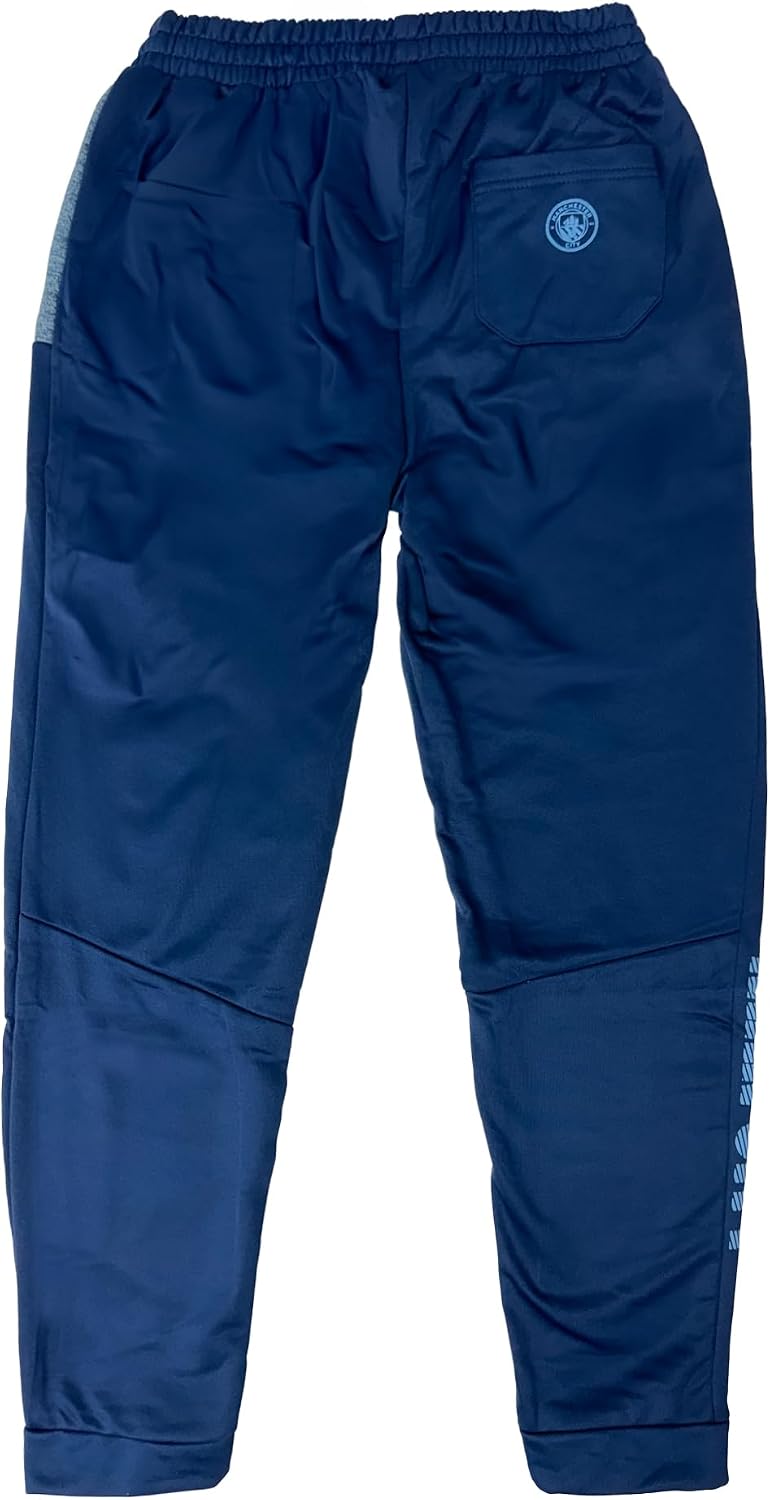 Icon Sports Kids Manchester City Sweatpants with Zipper Pockets, Licensed Youth Man City Jogger Pants