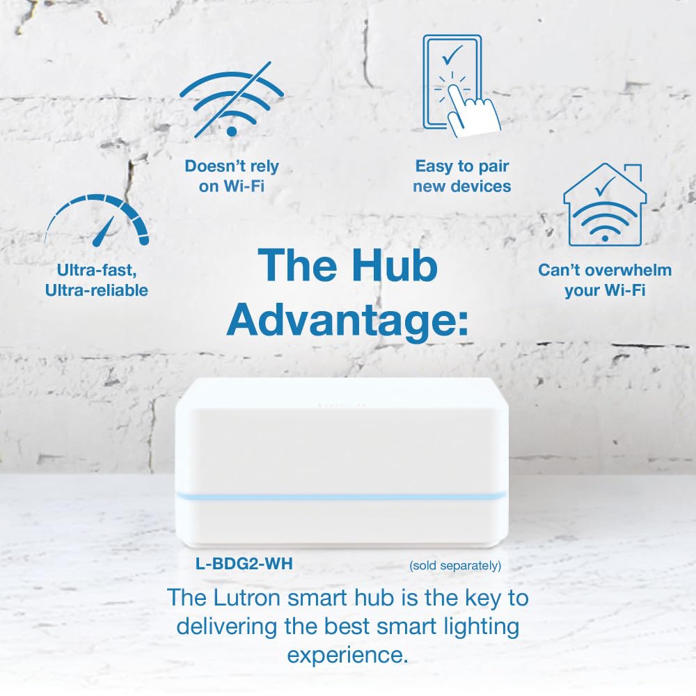 Lutron Caseta Smart Dimmer Switch (Smart Hub Required), No Neutral Required