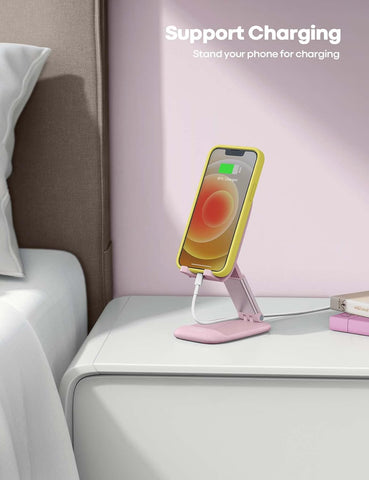 Lamicall Pink Phone Holder, Desk Accessories - Rose Gold Office Holder