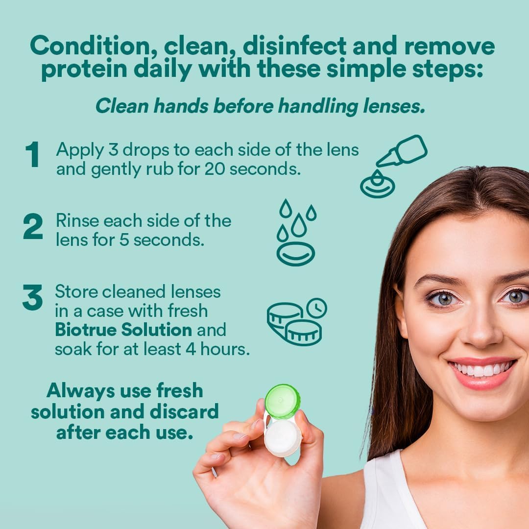 Biotrue Multi-Purpose Contact Lens Solution with Case, 10 Fl oz 2-Pack