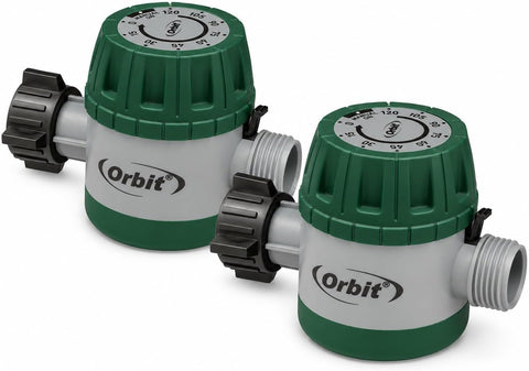 2-Pack Orbit 62034 Mechanical Watering Hose Timer, Colors May Vary (2, Green)