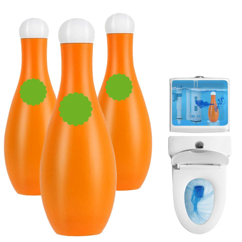 Jeorywoet Toilet Tank Cleaner, 3PCS Bowling Blue Bubble Toilet Bowl Cleaners, Deodorant & Descaling Automatic Toilet Bowl Cleaner, Long Lasting Fragrance Toilet Cleaners, Toilet Bowl Cleaner Tablets