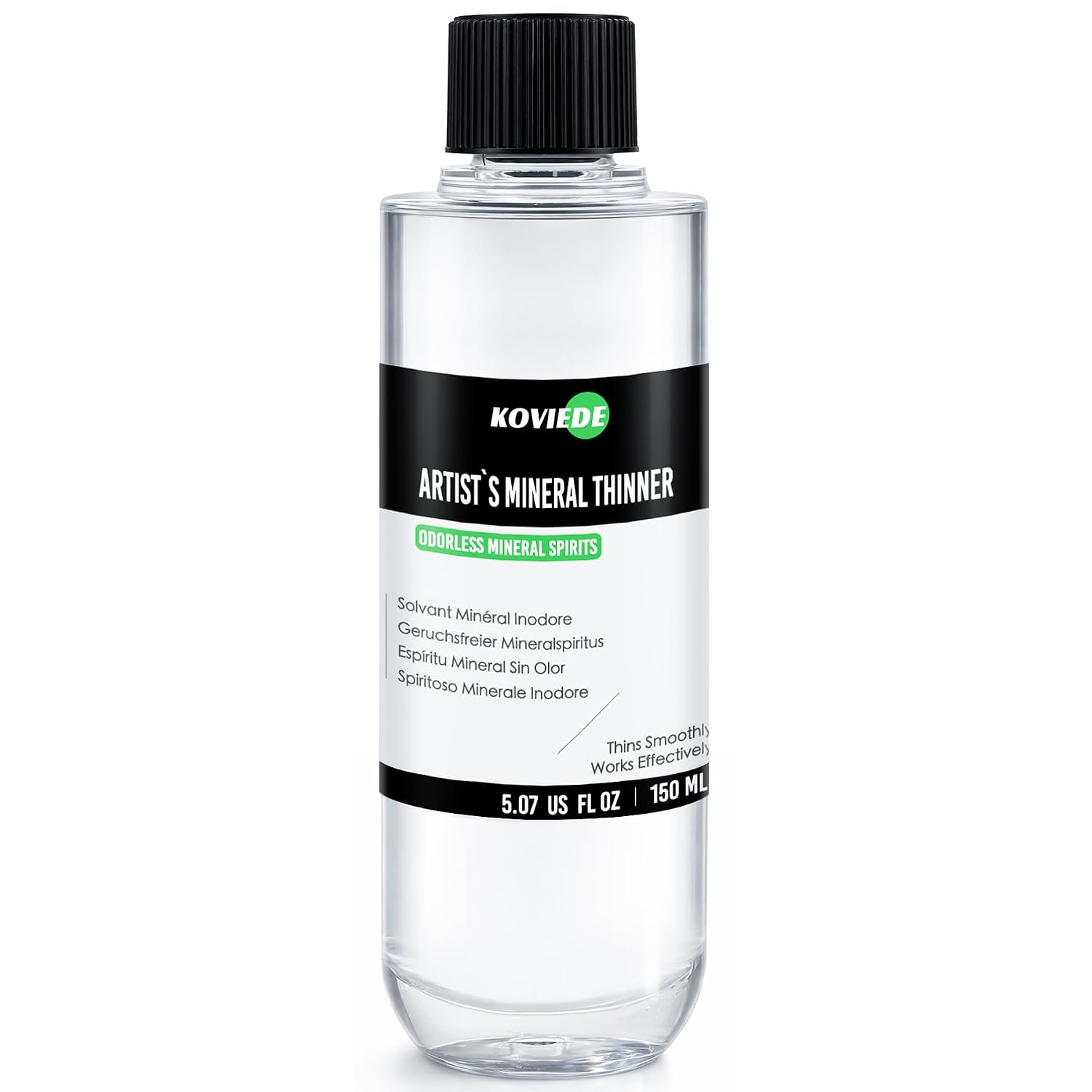 KOVIEDE Odorless Mineral Spirits 5.07 fl oz (150ml), Anti-Leak Design