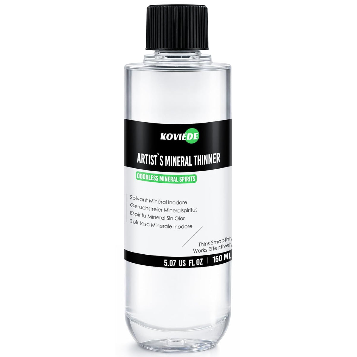 KOVIEDE Odorless Mineral Spirits 5.07 fl oz (150ml), Anti-Leak Design