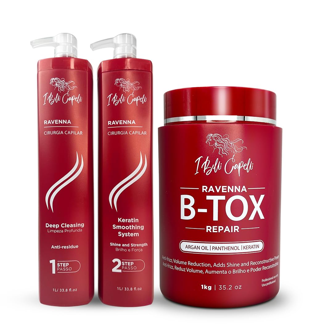 Ravenna Cirugia Capilar Kit – Celulas Madre + B-tox Repair, Sin Formol