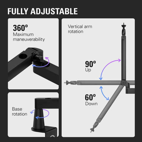 Elgato Wave Mic Arm Low Profile Microphone Boom Arm