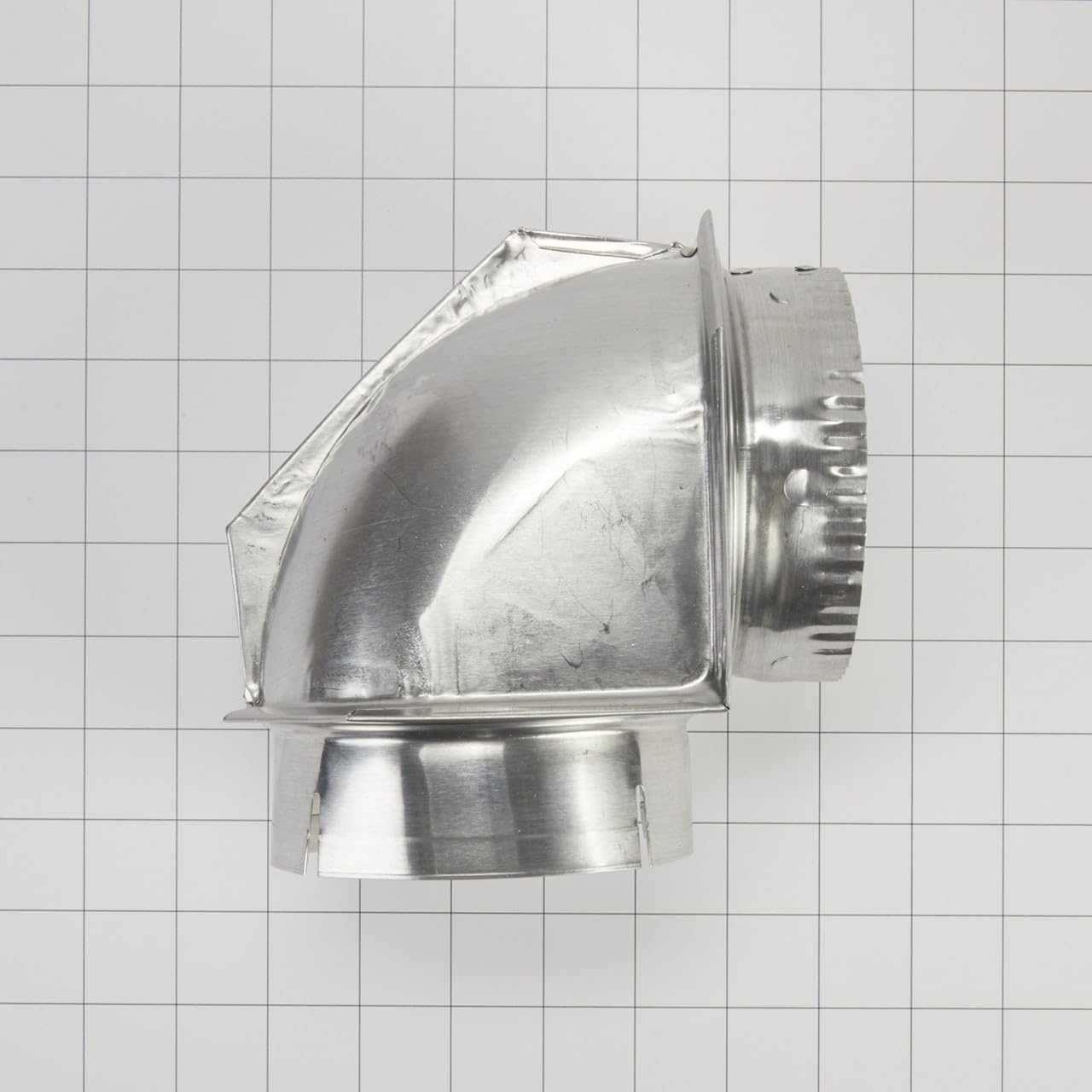 Whirlpool 4396006RW Genuine OEM Dryer Vent Elbow Connector, 90-Degree Close-Turn, 4-Inch Aluminum Space-Saver Accessory