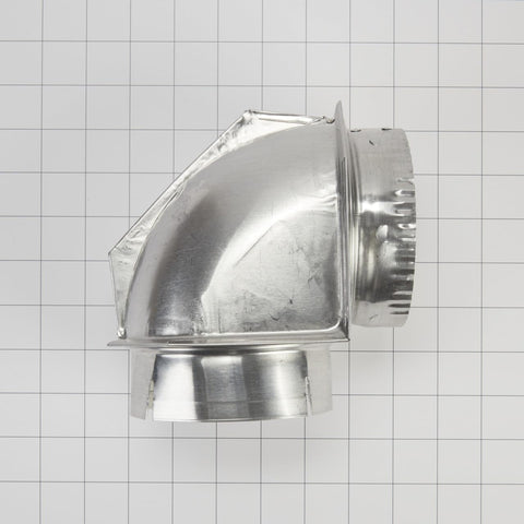Whirlpool 4396006RW Genuine OEM Dryer Vent Elbow Connector, 90-Degree Close-Turn, 4-Inch Aluminum Space-Saver Accessory