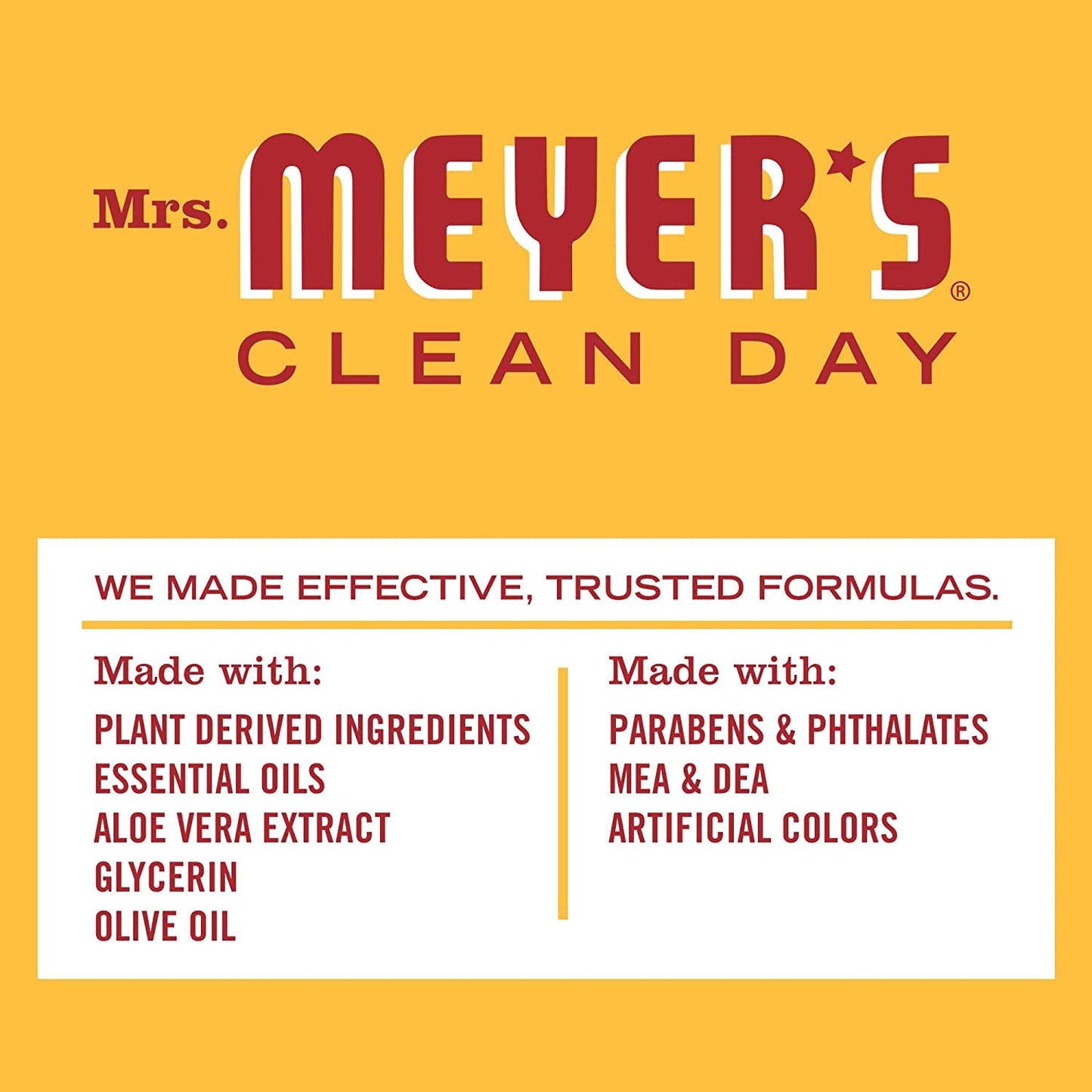 MRS. MEYER'S CLEAN DAY Hand Soap, Made with Essential Oils, Clementine 12.5 Fl Oz (Pack of 4)