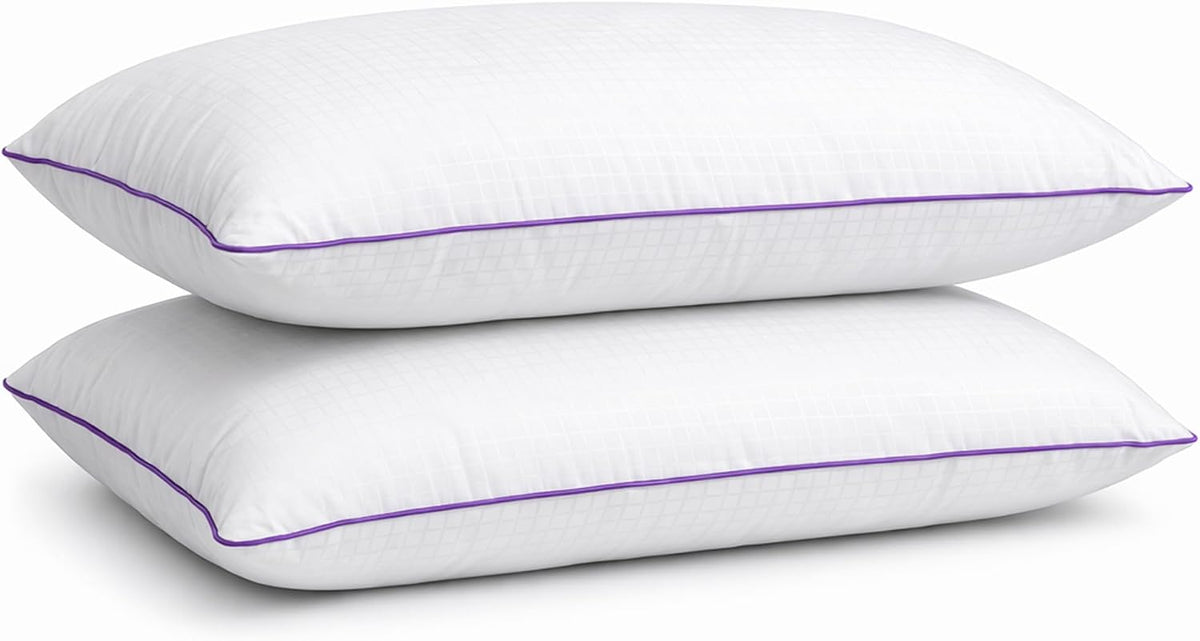 Pillows Queen Size Set of 2 – Bed Pillows for Sleeping, Down Alternative Pillows, Soft Yet Supportive, Maintains Loft, Hotel Quality, Machine Washable