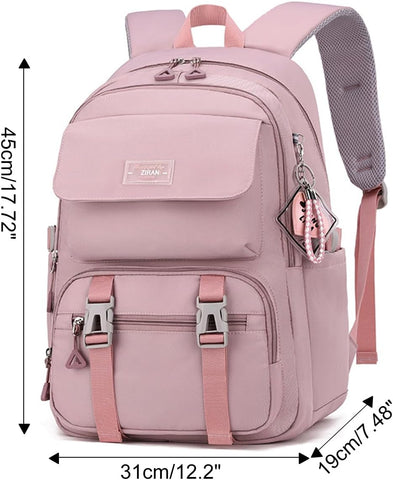 JiaYou Teen Girls Casual Backpack High Middle School Daypack Women Daily Travel Laptop Bag (2# Purple, 26 Liters)