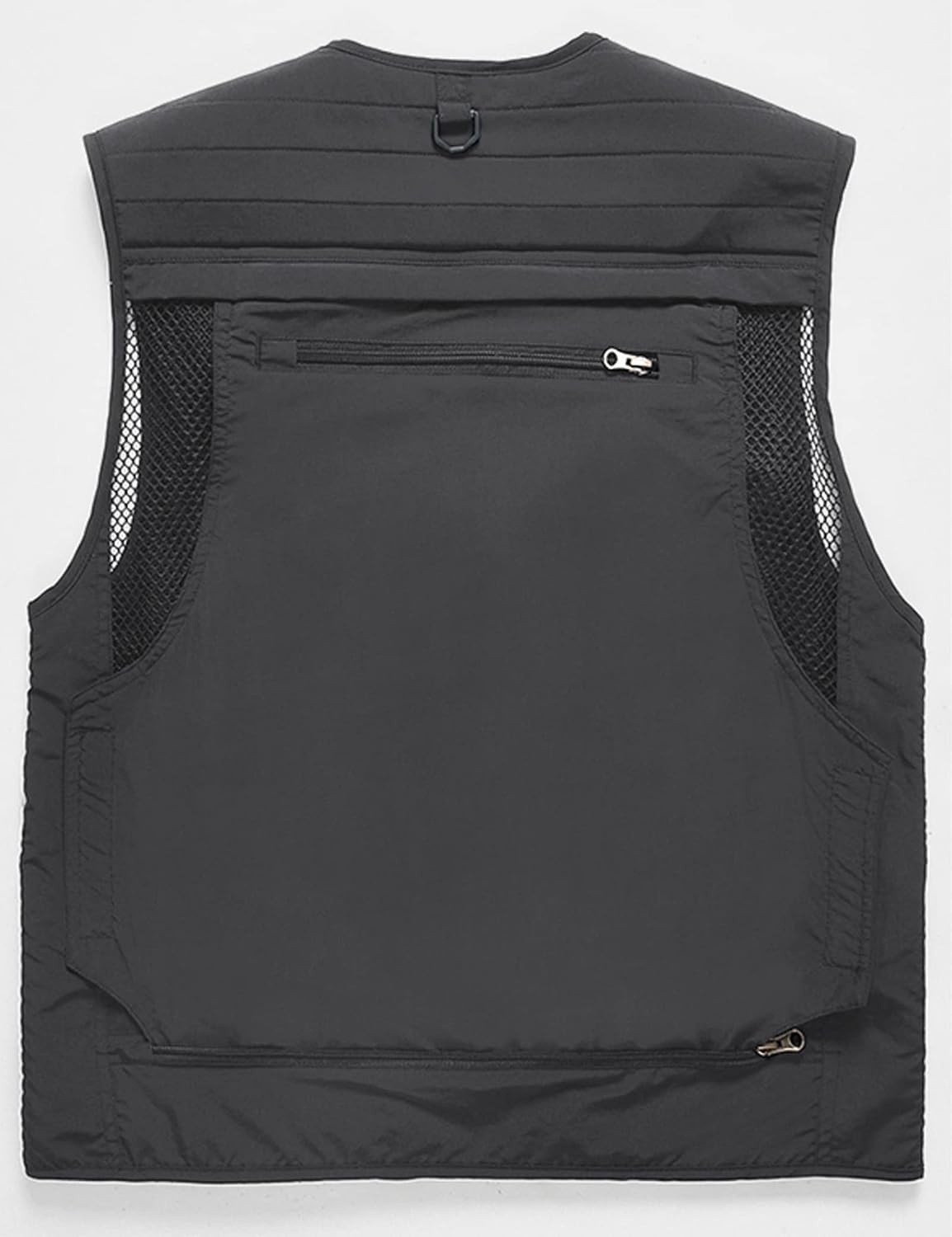 Flygo Men's Casual Lightweight Outdoor Fishing Work Safari Travel Photo Cargo Vest Jacket Multi Pockets