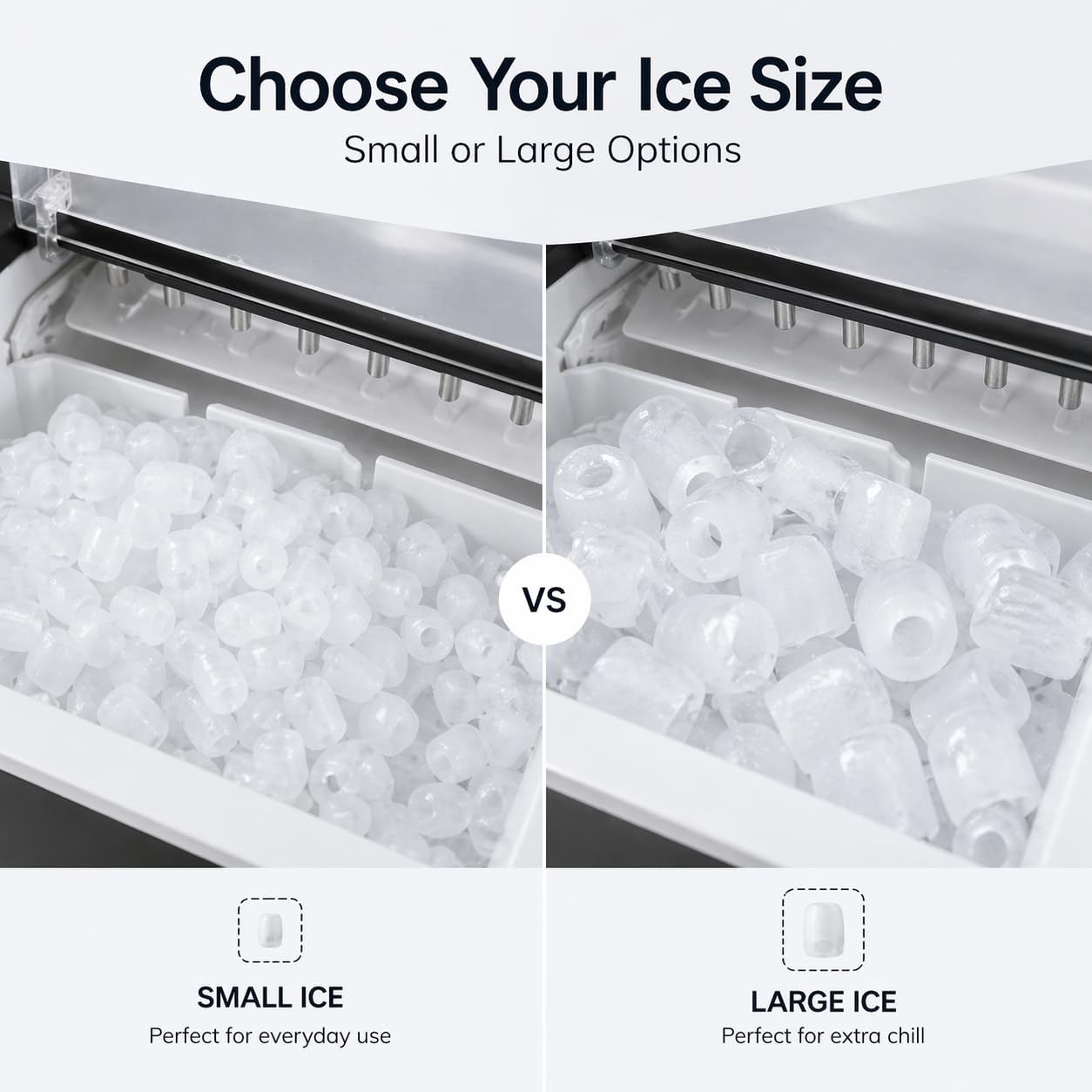 Portable Ice Maker Countertop – Fast Ice in 6 Mins, Compact Ice Machine for Home, Kitchen & RV, Self-Serve Ice Maker with Scoop for Parties & Daily Use