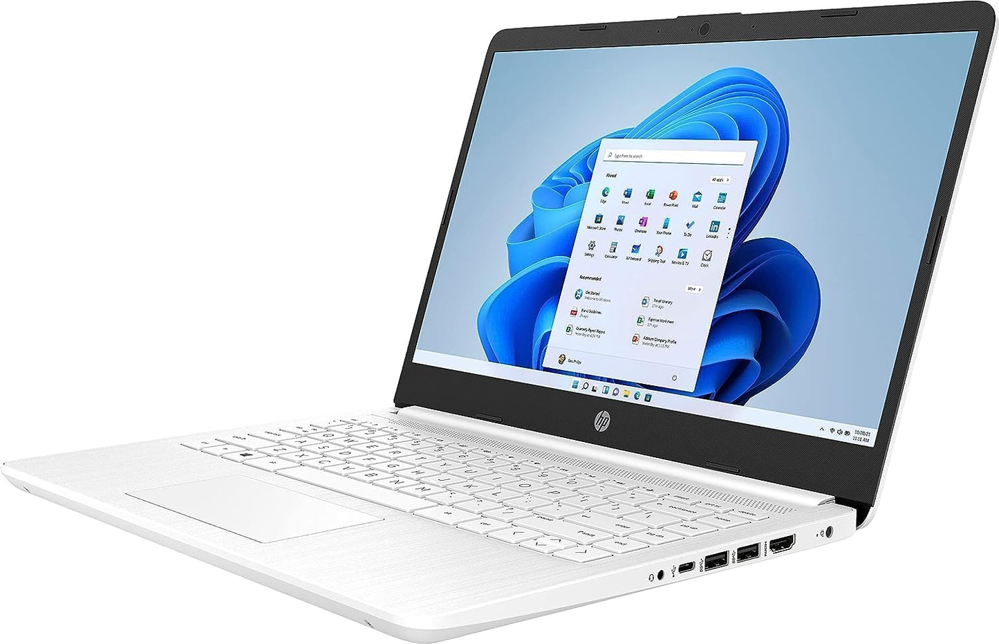 HP Newest 14" Ultral Light Laptop for Students and Business, Intel Quad-Core N4120, 16GB RAM, 128GB Storage(64GB eMMC+64GB Ghost Manta SD), 1 Year Office 365, Webcam, HDMI, WiFi, USB-A&C, Win 11 S