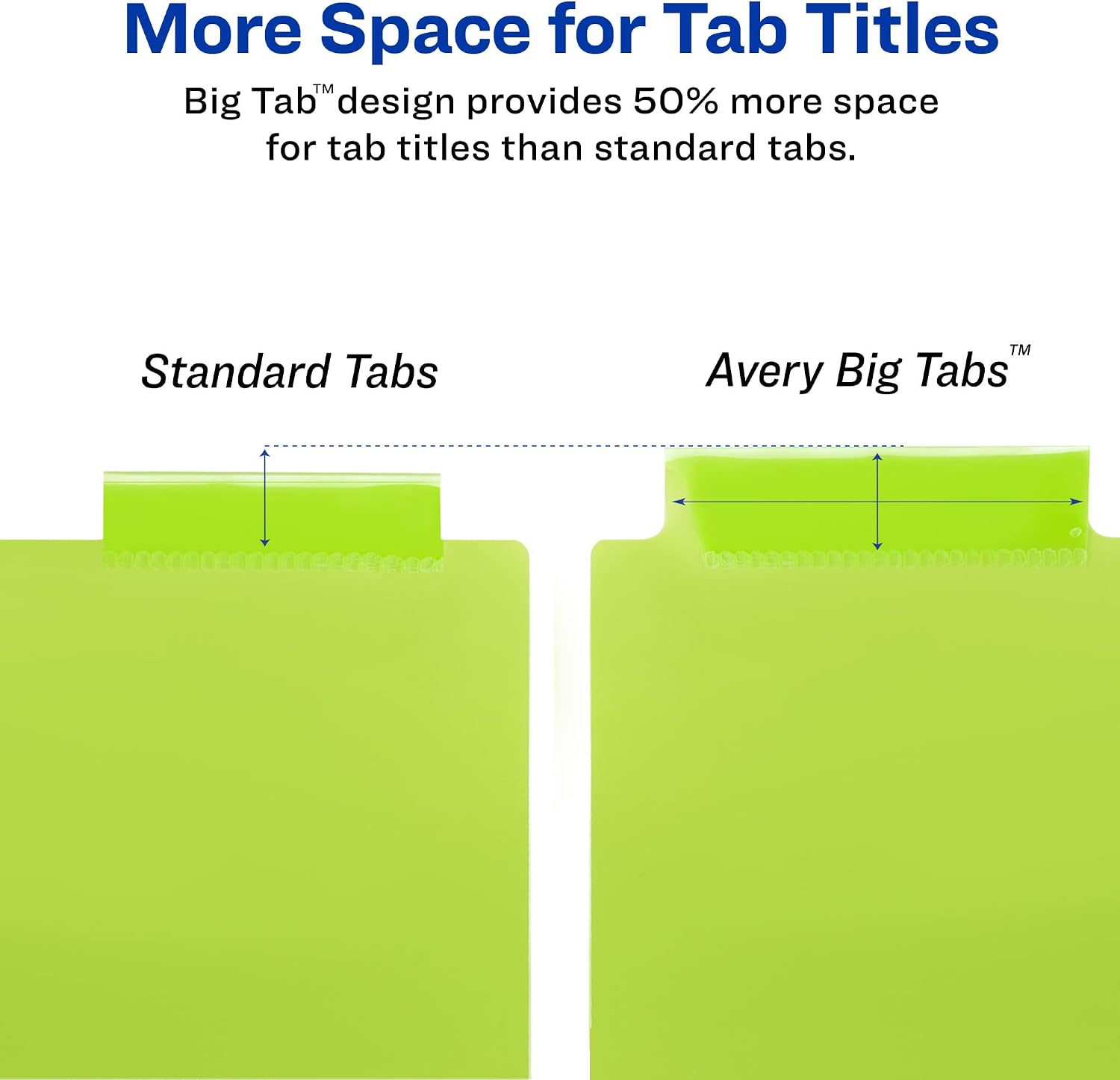 Avery Big Tab Insertable Plastic Dividers, 8-Tab, Multicolor, 1 Set