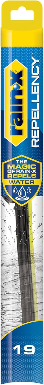 Rain-X 810319 Repellency Water Repellent Wiper Blades, 19" Windshield Wiper, All Weather Streak-Free for Enhanced Visibility w/Water Repellency Formula [Amazon Exclusive]