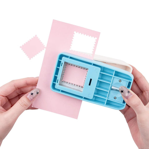 Stamp Puncher 1.25x1.5inch Large Rectangular Postage Stamp Punch |Stamp Hole Puncher| Lever Action Paper Punches for Crafting Scrapbooking DIY Card Making Arts Crafts Supplies