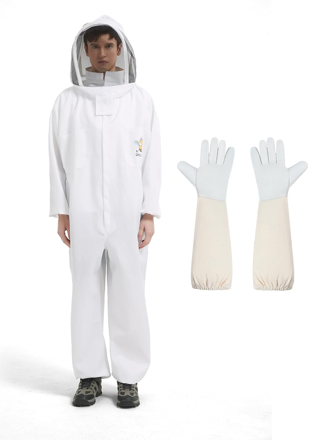Sting Proof Bee Suit Full Body with Ventilated Hood & Gloves XL