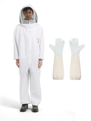 Sting Proof Bee Suit Full Body with Ventilated Hood & Gloves XL
