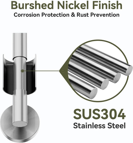 Brushed Nickel Towel Bar, 30 Inch Bathroom Towel Rack