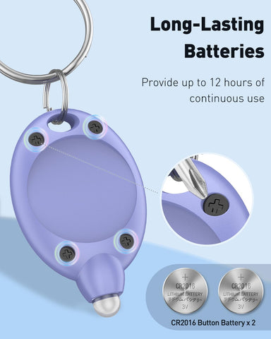 Uniclife 5 Pack LED Keychain Flashlight 5 Color Shells