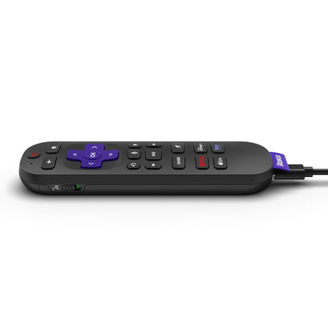 Roku Voice Remote Pro (2nd Ed.) | Rechargeable TV Remote Control with Hands-free Voice Controls, Backlit Buttons, & Lost Remote Finder - Replacement Remote Compatible with All Roku TV, Players & Audio