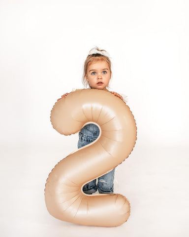 Light Brown 0 Balloon - Number Balloon 40 Inch, 0th Light Brown Decorations