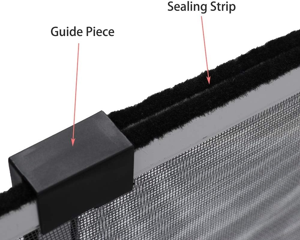 FLYZZZ Adjustable Window Screen Horizontal (19.68"H x 28"-52"W) 1 Pack Expandable Window Screen Large Replacement for Home