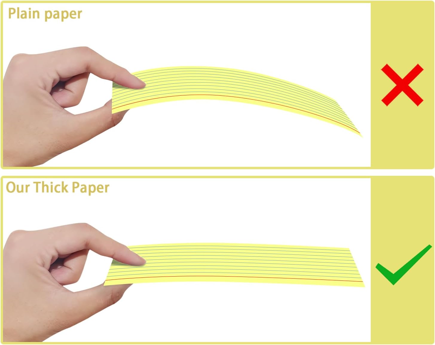 Yellow Index Cards 3x5, 200 Count,180gsm Heavy Flash Cards for Studying