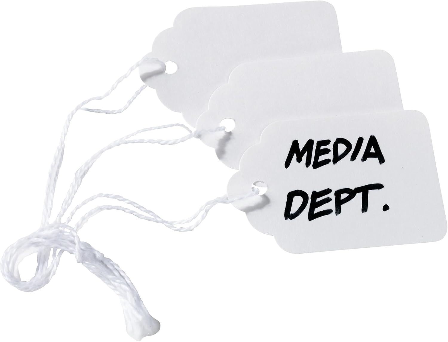 Avery® Strung Marking Tags with String Attached, Gift Tags with String Attached, 1.75 x 1.09 in, Pack of 100 (6732)