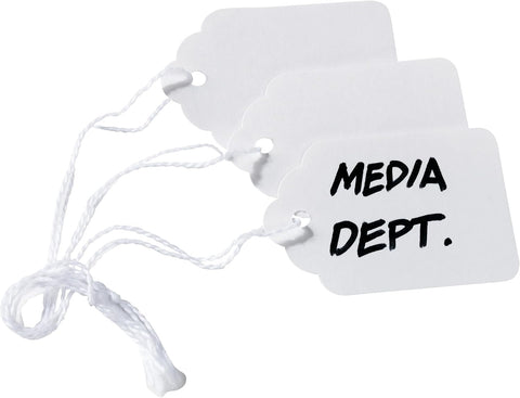 Avery® Strung Marking Tags with String Attached, Gift Tags with String Attached, 1.75 x 1.09 in, Pack of 100 (6732)