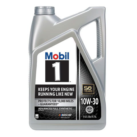 Mobil 1 Advanced Full Synthetic Motor Oil 10W-30, 5 Quart