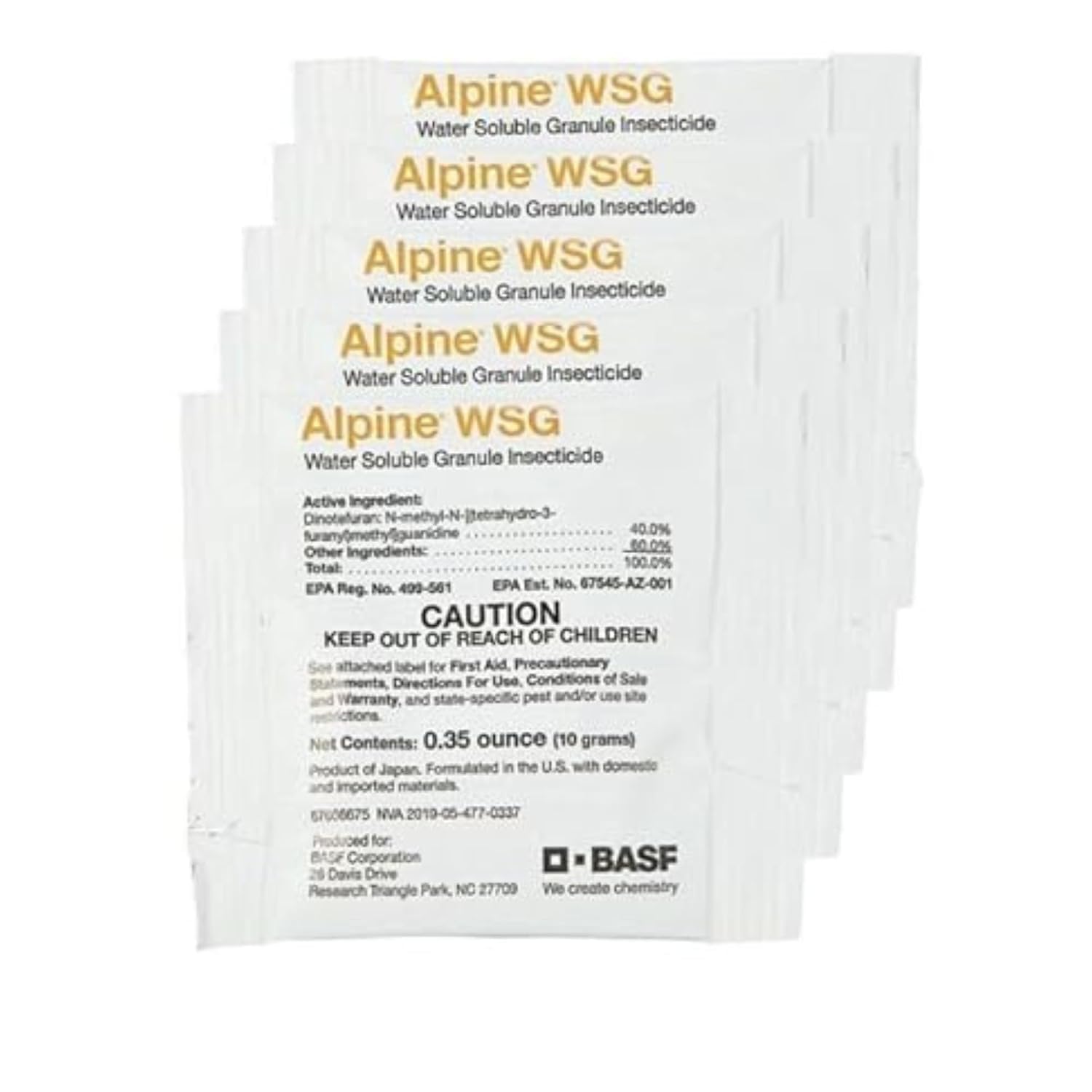 BASF Alpine WSG Insecticide, Soluble Granules, Indoor Outdoor Pest Control