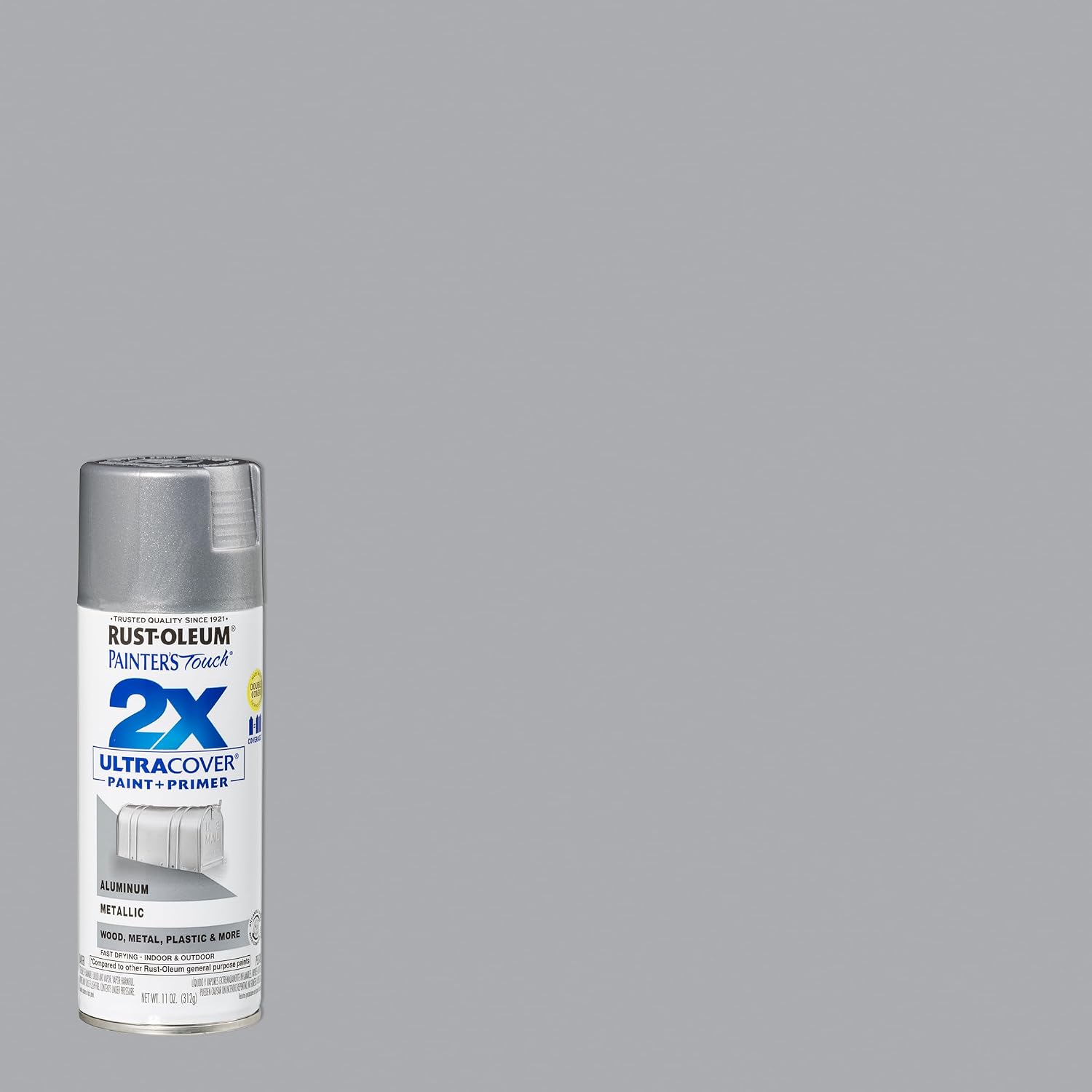 Rust-Oleum Painter's Touch 2X Ultra Cover Spray Paint, Metallic Aluminum