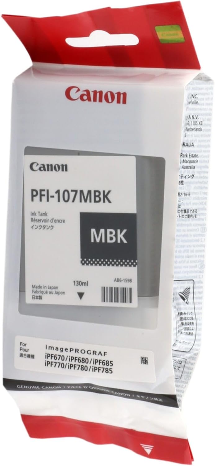 Canon PFI-107MBK 130ml Matte Black Ink Cartridge